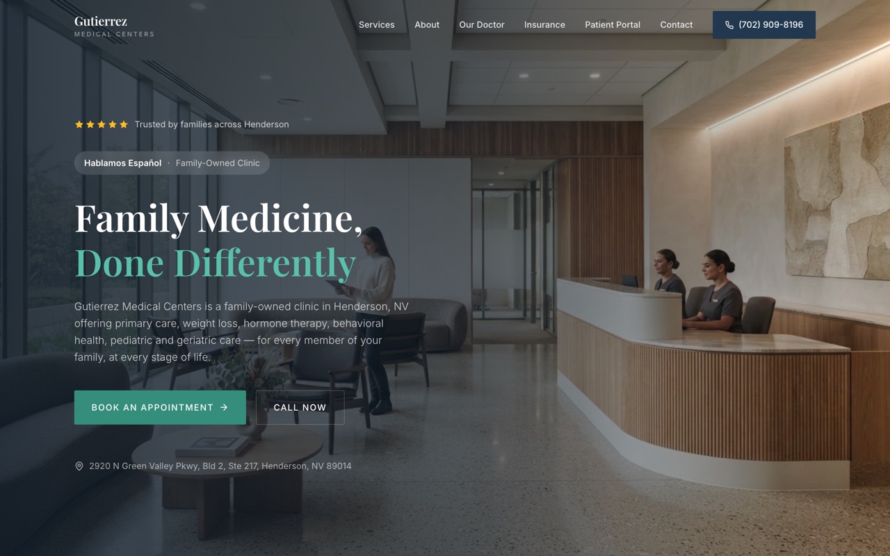 Gutierrez Medical Centers website